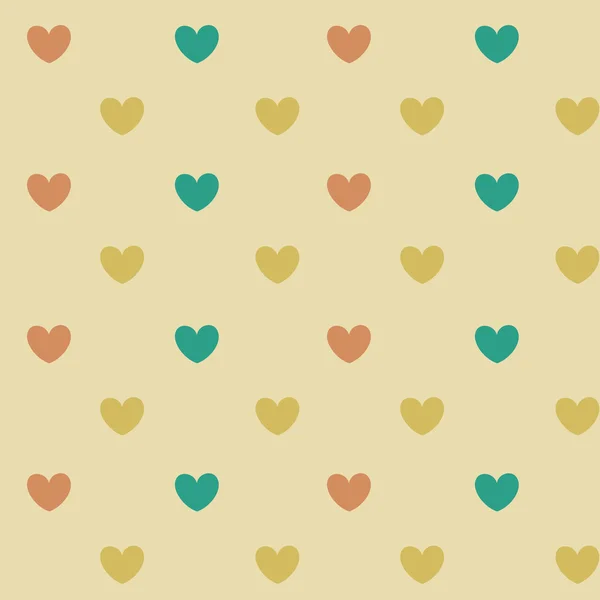 Pastel heart vector seamless pattern background — Stock Vector
