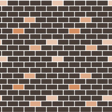 Siyah duvar tuğla Dikişsiz desen arka plan vektör çizim karikatür