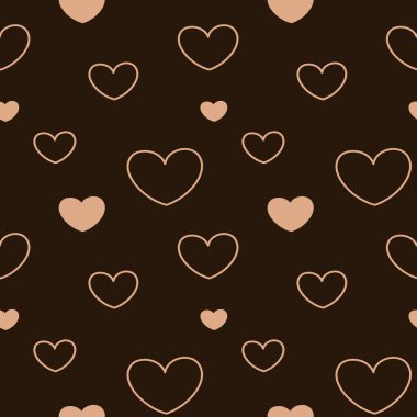 lovely pastel pink heart seamless vector pattern background illustration