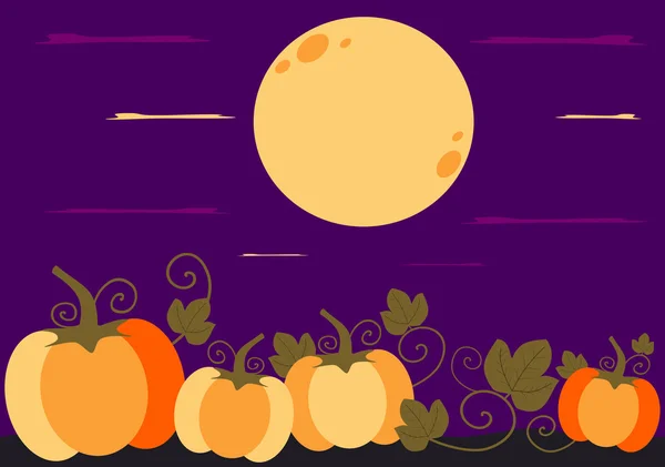 Halloween Cartoon Hintergrund mit bunten Kürbis Vektor Illustration — Stockvektor