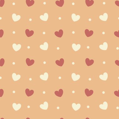sevimli güzel sorunsuz vektör desen arka plan illüstrasyon romantik kalp