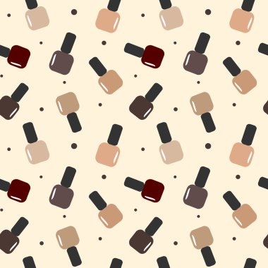 autumn winter color nail polish seamless vector pattern background illustration