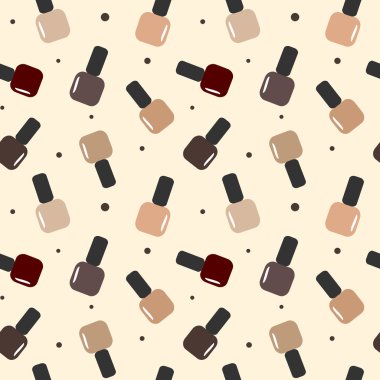 autumn winter color nail polish seamless vector pattern background illustration clipart