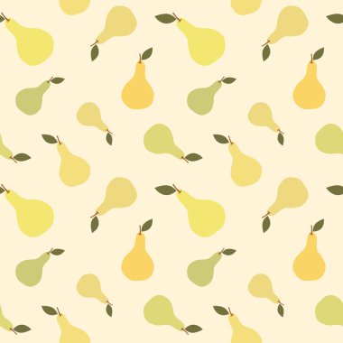 tatlı armut meyve Dikişsiz desen arka plan illüstrasyon vektör
