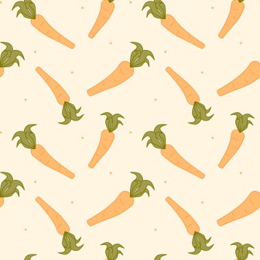 şirin havuç Dikişsiz desen arka plan illüstrasyon vektör