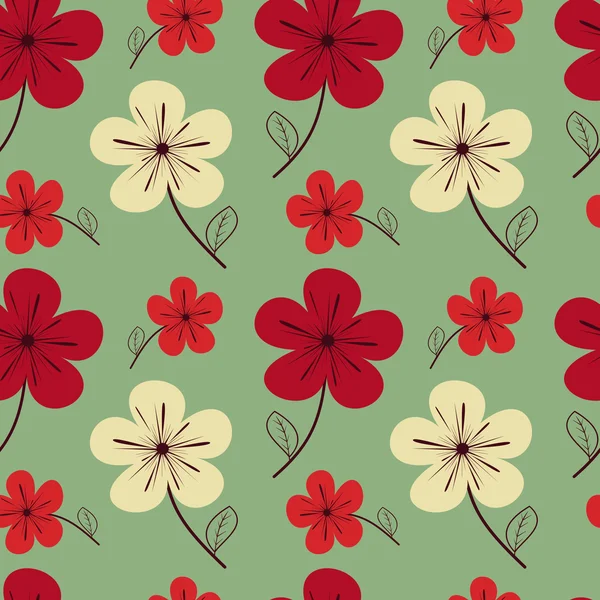 Colorido floral inconsútil vector patrón fondo ilustración — Archivo Imágenes Vectoriales