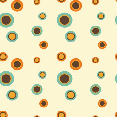 Renkli Daireler sorunsuz vektör desen arka plan illüstrasyon soyut