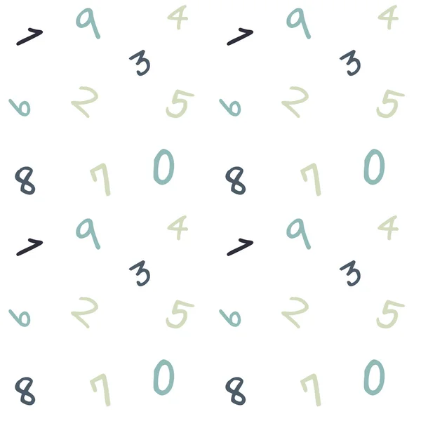Kolorowy ciepłe pastelowe numery bezszwowe wektor ładny wzór tła ilustracji — Wektor stockowy