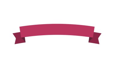 Sarı Kurdeleli Bayrak Eğri Dekoratif Etiketi Beyaz Arkaplanda Katlanmış Sonu Var. Sarı kurdele beyaz arkaplanda izole edildi