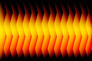 Kızıl Dalga Paraziti. Simetrik Işık Tepeleri ile Yatay Soyut Desen