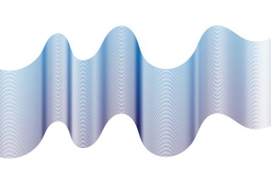Açık Mavi Dalga Biçimi. Yumuşak Derinlik ve Eğimli Hareketli Soyut Sinüzoidal Gradyan Deseni. Teknoloji tasarımı, duvar kağıdı, kapak, poster, afiş için uygun modern fütüristik dalga