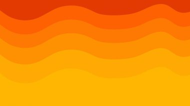 Ilık Dalga Katmanları. Pürüzsüz Soyut Akış ile Kırmızı 'dan Sarı' ya Yatay Gradyan Şeritleri. Teknoloji tasarımı, duvar kağıdı, poster, kapak, broşür, afiş, web sitesi, broşür