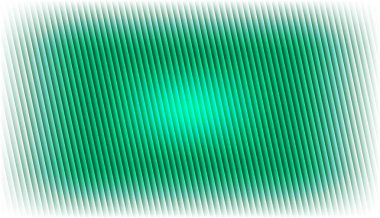 Soyut yeşil, kaburgalı cam arka plan ve ağ eğimleri. Merkezi ışık ve optik derinlik efektiyle soyut çapraz çizgi gradyanı