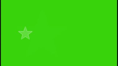 Yeşil ekranda beş yıldızlı geri bildirim. 4k grafik hareketi