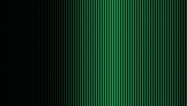 Kalın bir dikey çizgi gradyanı koyu siyah-yeşil renkten parlak neon yeşiline kayıyor, dijital tasarım, modern grafikler, teknolojik temalar ve yaratıcı görsel projeler için mükemmel..