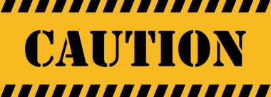 Dikkat Uyarı İşareti Sarı Siyah Güvenlik Şeridi Arkaplanı