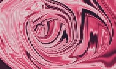 Pembe Kırmızı Soyut Sıvı Girdap Arkaplanı Yoğun Parlak Mermer Akımı