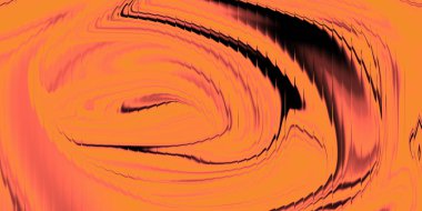 Turuncu Soyut Sıvı Girdap Arkaplanı Düz Mermer Akışı ve Karanlık Aksanlı