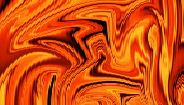 Ateşli Turuncu Soyut Sıvı Girdap Arkaplanı Yoğun Mermer Akımı