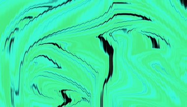 Neon Nane Yeşili Soyut Sıvı Girdap Arkaplanı Düz Mermer Akımı