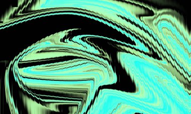 Neon Cyan Yeşil Soyut Sıvı Girdap Arkaplanı Karanlık Yüksek Karşıtlık Akımı