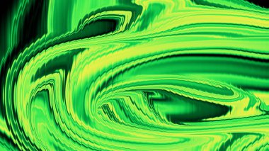 Neon Yeşil Soyut Sıvı Girdap Arkaplanı Yüksek Enerji Mermer Akımı
