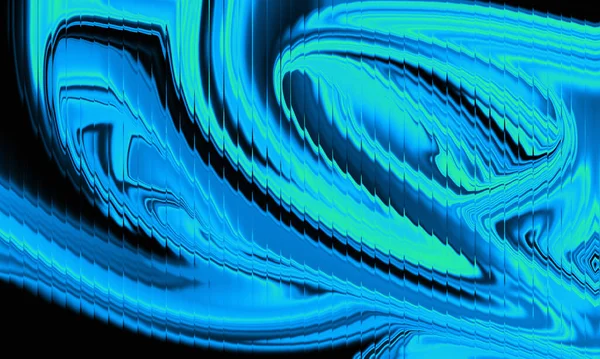 Elektrik Mavisi Soyut Sıvı Girdap Arkaplanı Neon Parıltısı ve Karanlık Karşıtlık