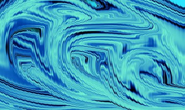 Parlak Aqua Mavi Soyut Sıvı Girdap Arkaplanı Enerjik Mermer Akış Dokusuyla