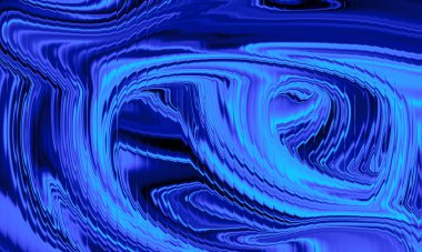 Yoğun Elektrik Mavi Soyut Sıvı Girdap Arkaplanı Geleceğin Mermer Akışı