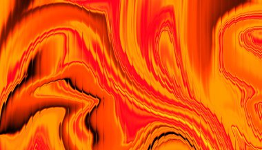 Ateşli turuncu ve sarı soyut sıvı girdap arka plan dinamik hareket ve sıcak enerji