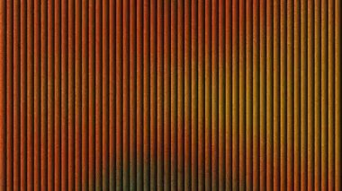 Fütürist cam soyut 4k video arkaplan modeli soyut turuncu kahverengi eğimli dikey çizgili çizgiler ışık ve gölge dijital sanat arka planı ile ses dokusu