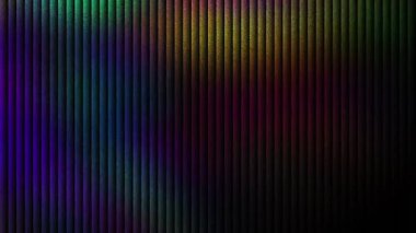 Soyut Çokrenkli Kabartmalı Cam Doku Arkaplanı Dikey Çizgiler Hareketi, Neon Gradyan Parıltısı, Fütürist 4K Canlandırılmış Döngü