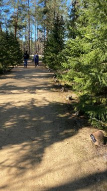 Sobibor Lubelskie Voyvoda / Polonya / 9 Mayıs 2021 Eski Alman Nazi Ölüm Kampı Müzesi Sobibor Anma Geçidi 'nde