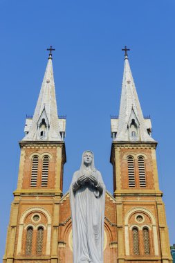 Church and virgin Mary mother clipart