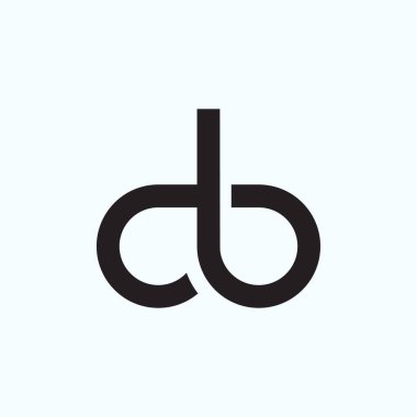 Harf DB logo vektör tasarımı çizimi çizimi