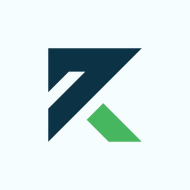 Harf R Logo tasarım konsepti çizimi