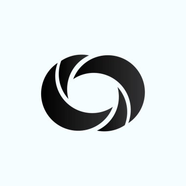 Siklon dairesi soyut logo tasarımı vektör konsepti çizimi