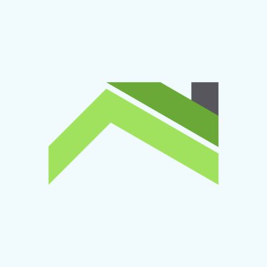 Harf N Çatı Üst logosu tasarım örnekleme şablonu