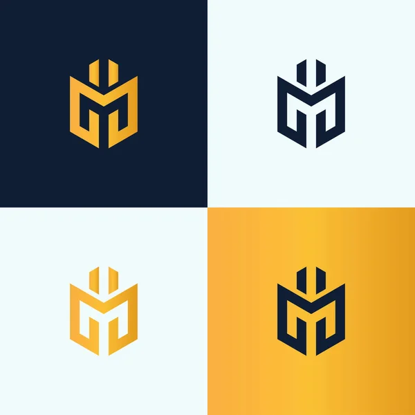 Letter Hexagon Logo Ontwerp Concept Illustratie — Stockvector