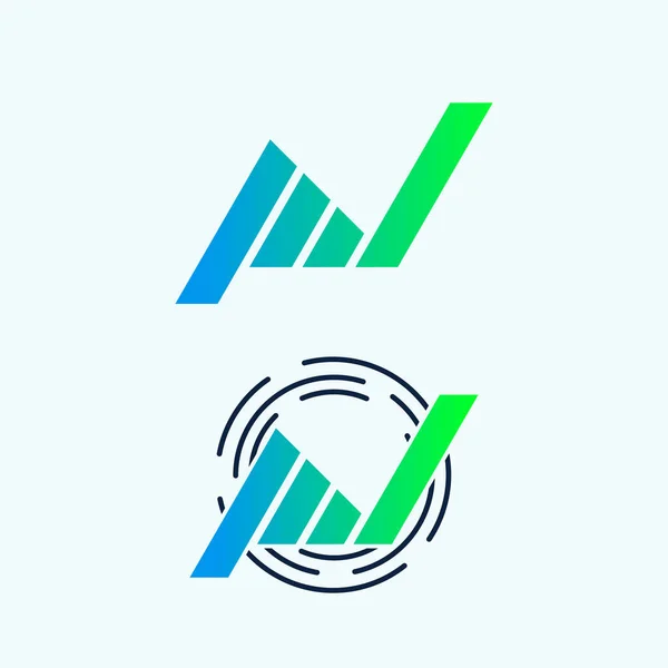 Letter Chart Logo Ontwerp Illustratie Sjabloon — Stockvector