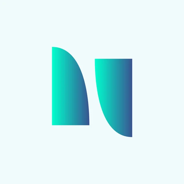 Letter Wave Logo Ontwerp Illustratie Template — Stockvector