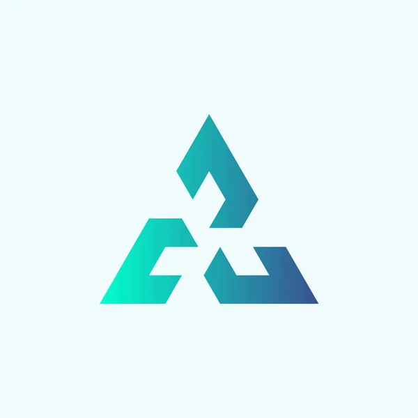 Triangle Recycle Logo Design Illustration Template — Stockový vektor