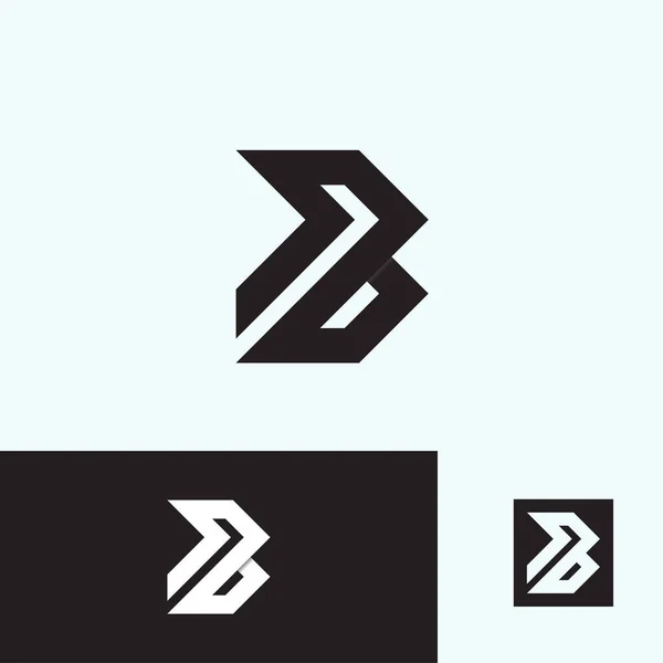 Carta Modelo Ilustração Logotipo Design Preto — Vetor de Stock