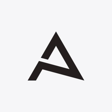 A harfi siyah vektör tasarımı çizimi