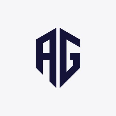 A harfi G Hexagon vektör tasarımı çizimi