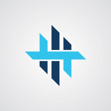 H harfi Arrow Altıgen vektör tasarımı çizimi