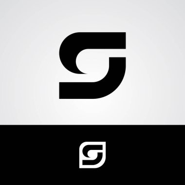 S Vector Harfi tasarım çizimi