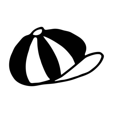 Karalama biçiminde vizörlü şapka vektör illüstrasyonu