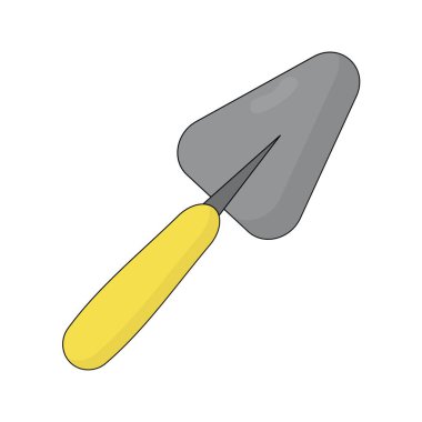  Sarı saplı düz bir malanın vektör çizimi