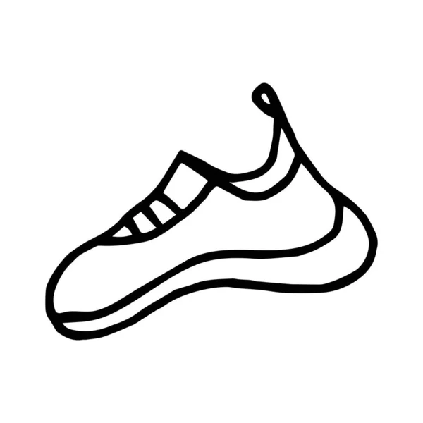 Doodle estilo sneaker vetor ilustração — Vetor de Stock